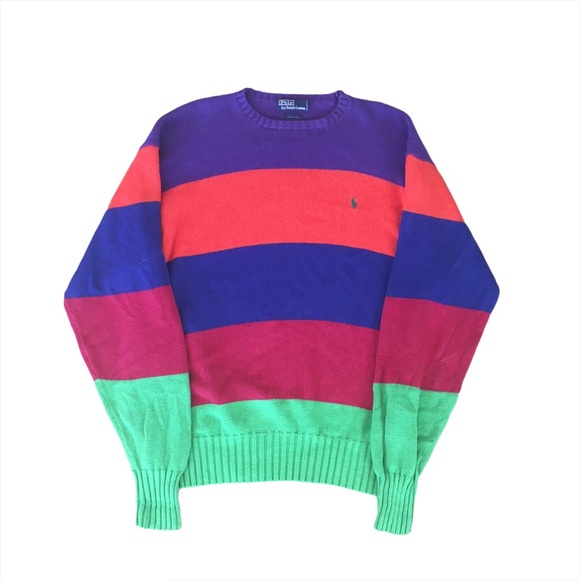 Vintage 8s Ralph Lauren Rainbow Striped 